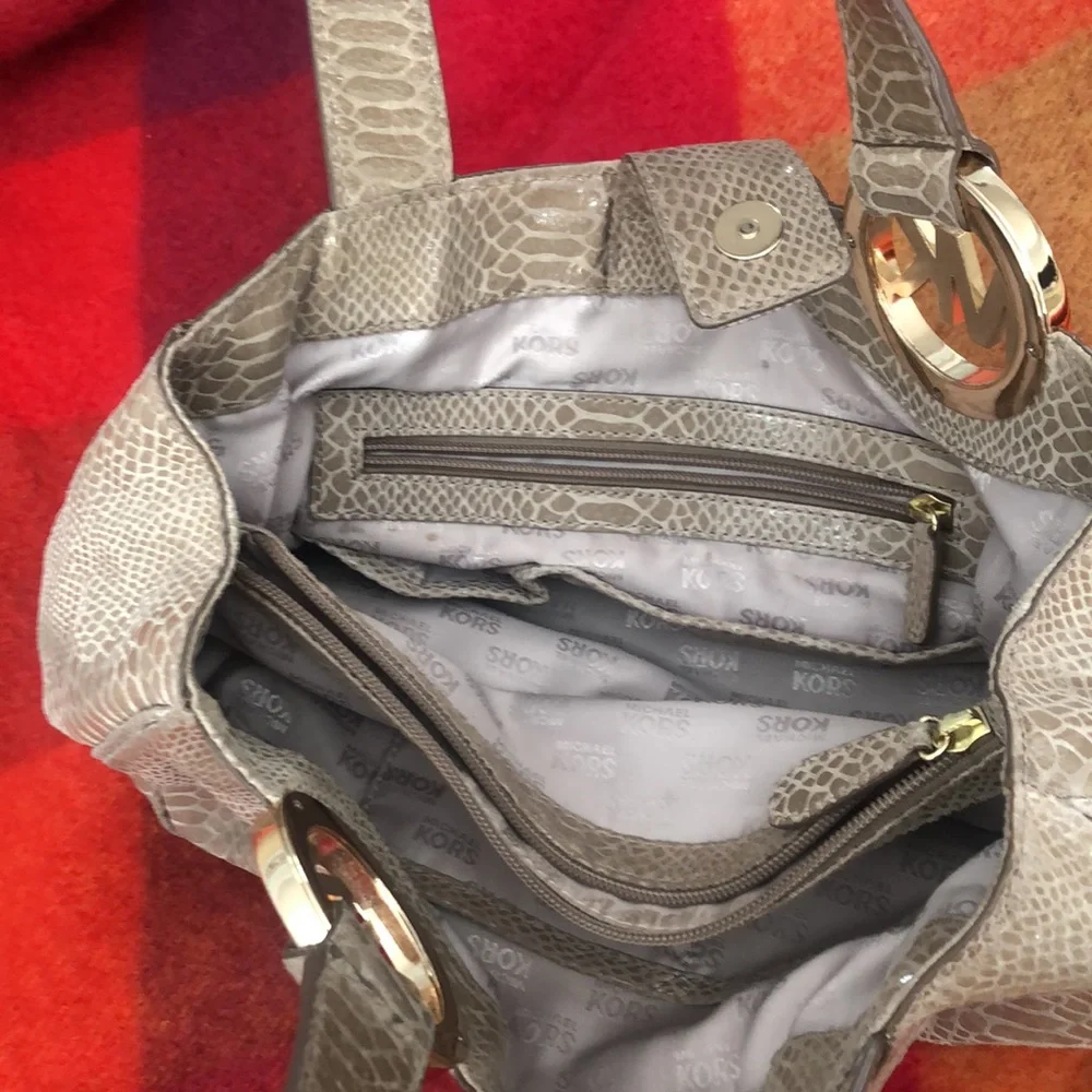 Michael Kors Snakeskin Handbag - Picture 3 of 9